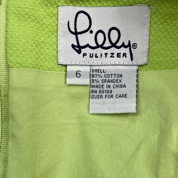 Lilly Pulitzer Skort Women 6 Green Mini Back Zipper Embroidered Tennis Sports - Picture 8 of 10